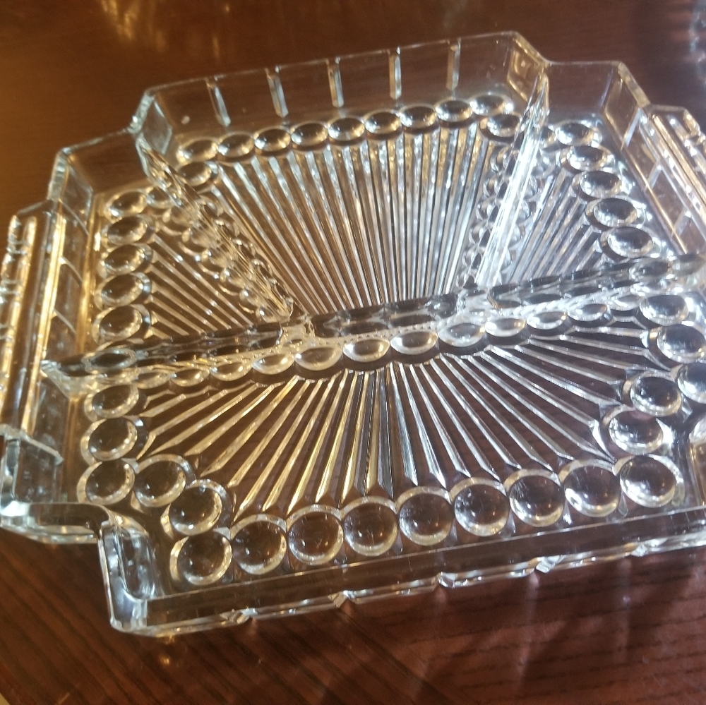 Crystal serving dish